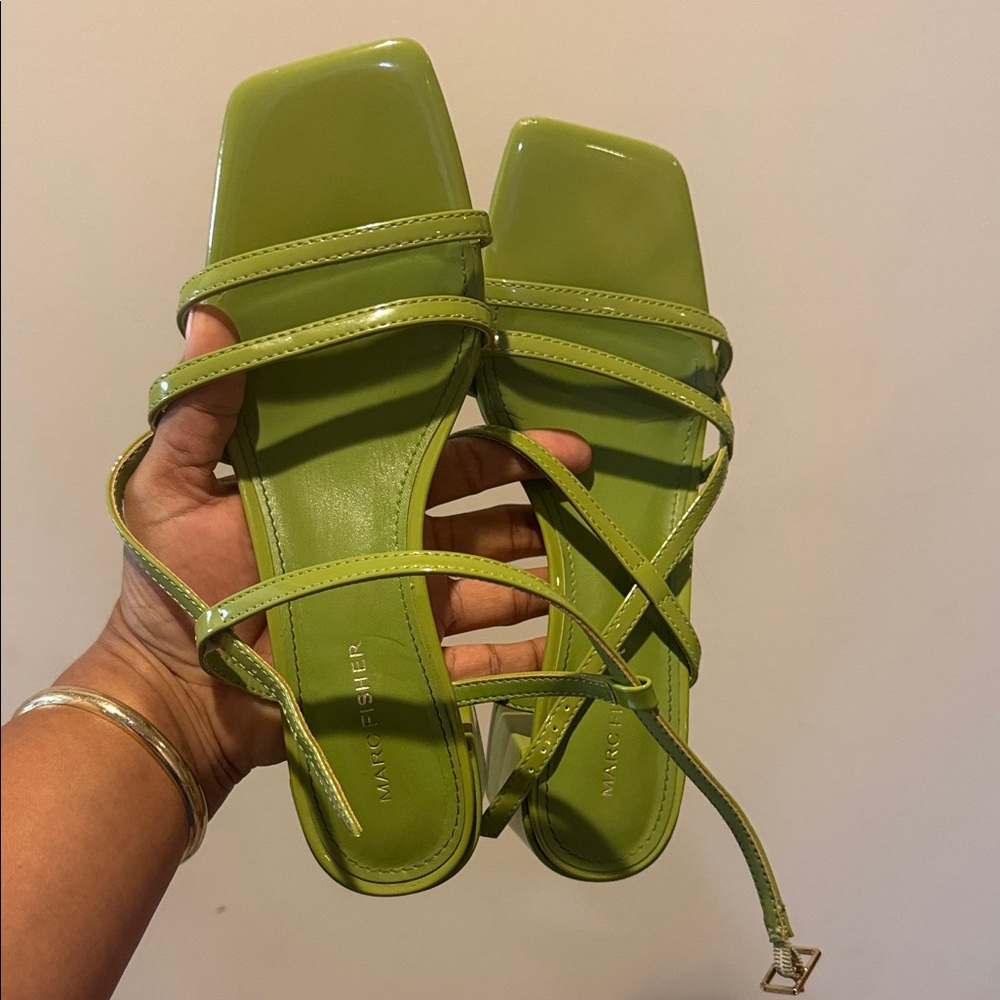 Marc Fisher Lime Green Strappy Sandals - 8 M